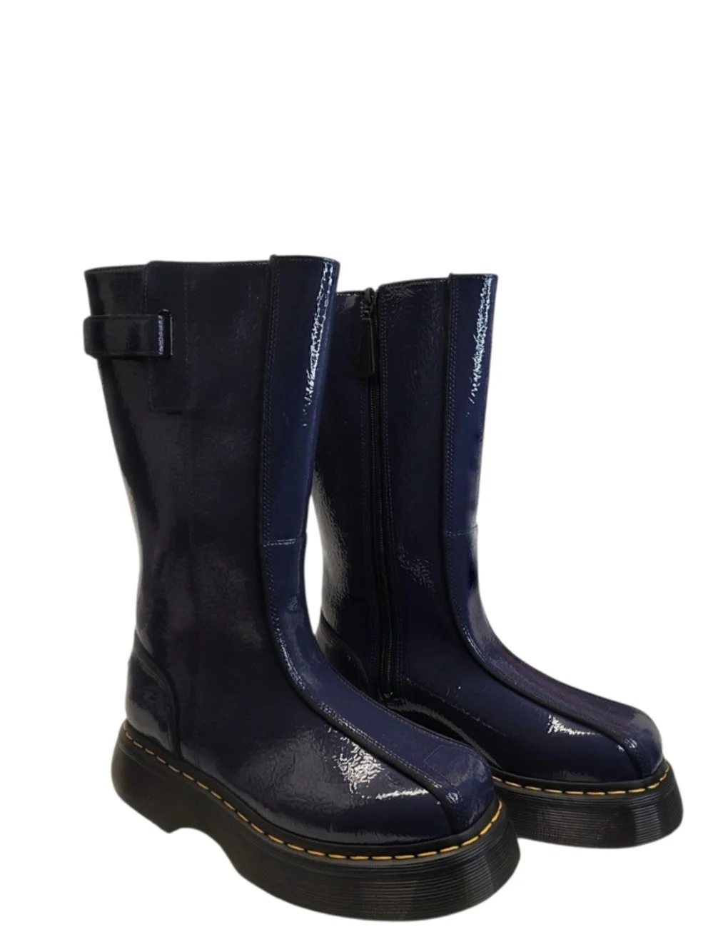 Brand-New Dr. Martens Buzz Hi Blue Leather Womens Boot Size 7